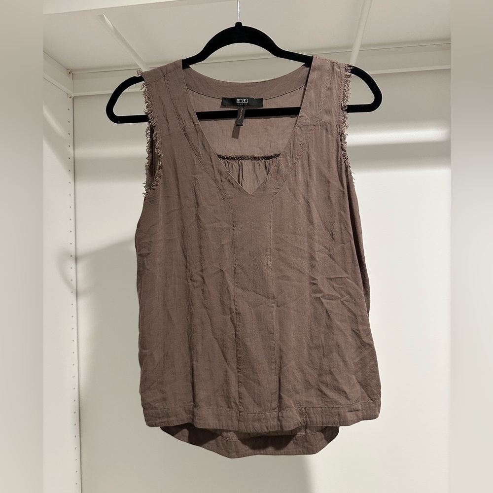 BCBG Brown Sleeveless Top